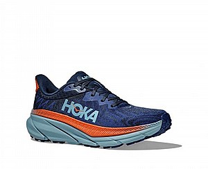 Hoka Challenger 7 - נעלי ספורט גברים הוקה צ'אלנג'ר 7 בצבע כחול/כתום Hoka Challenger 7 - נעלי ספורט גברים הוקה צ'אלנג'ר 7 בצבע כחול/כתום