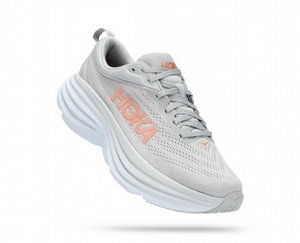 HOKA Bondi 8 - נעלי ספורט נשים הוקה בונדי 8 בצבע אפרפר/אקווה HOKA Bondi 8 - נעלי ספורט נשים הוקה בונדי 8 בצבע אפרפר/אקווה